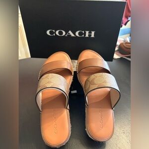 Coach Espadrill open toe sandals , like new , no wear